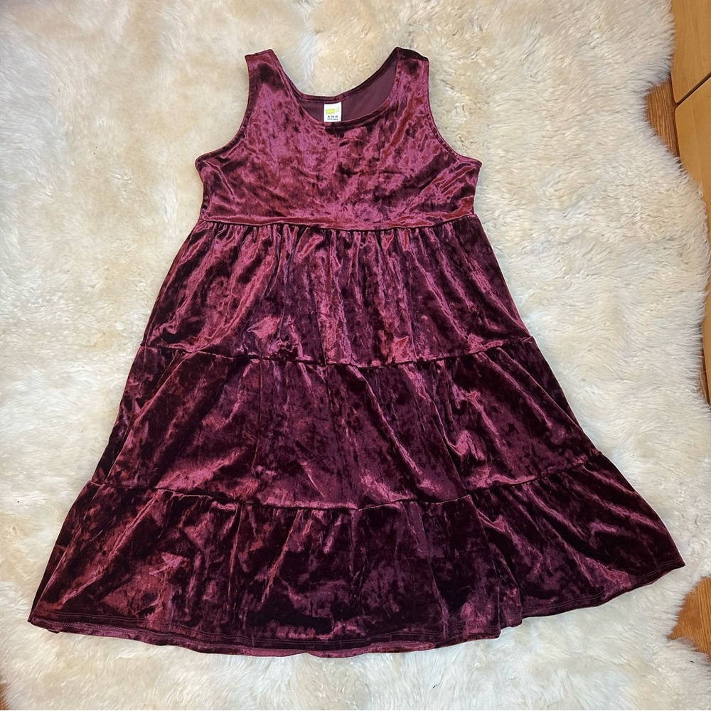 Crazy 8 Burgundy Velvet Dress - Picture 1 of 4